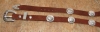 LEATHER CONCHO HAT BAND