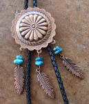COPPER CONCHO BOLO TIE