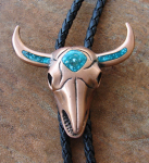 STEER SKULL BOLO TIE