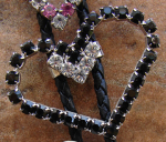 RHINESTONE HEART BOLO TIE