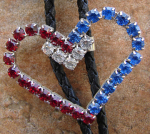 RHINESTONE HEART BOLO TIE