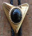 GLASS STONE BOLO TIE