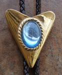 GLASS STONE BOLO TIE