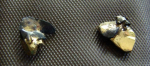 24k Gold on Pure Silver Nugget Earrings