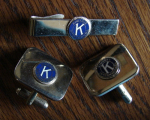 Kiwanis cufflink & tie bar set