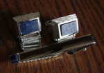 Men's cufflink and tie bar set