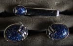 Men's cufflink and tie bar set