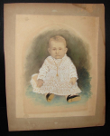 Vintage water color of Baby
